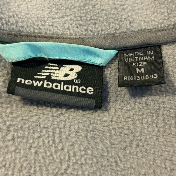 New Balance mint green and gray fleece zip front jacket size M - Picture 4 of 5